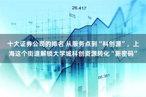十大证券公司的排名 从服务点到“科创源”，上海这个街道解锁大学城科创资源转化“新密码”